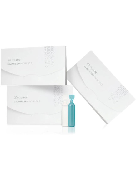 NuSkin Galvanic Spa System Facial Gels with ageLOC 3 krabičky s 8 fľaštičkami 24 x 4 ml