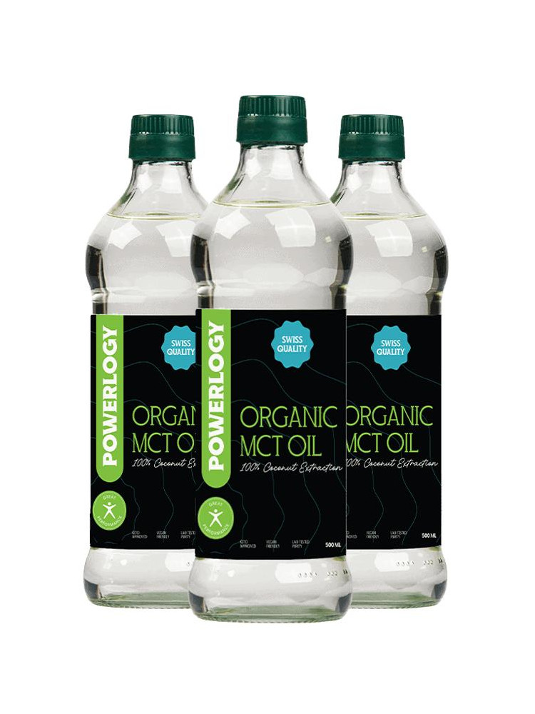 Powerlogy Organic MCT Oil 3 x 500 ml